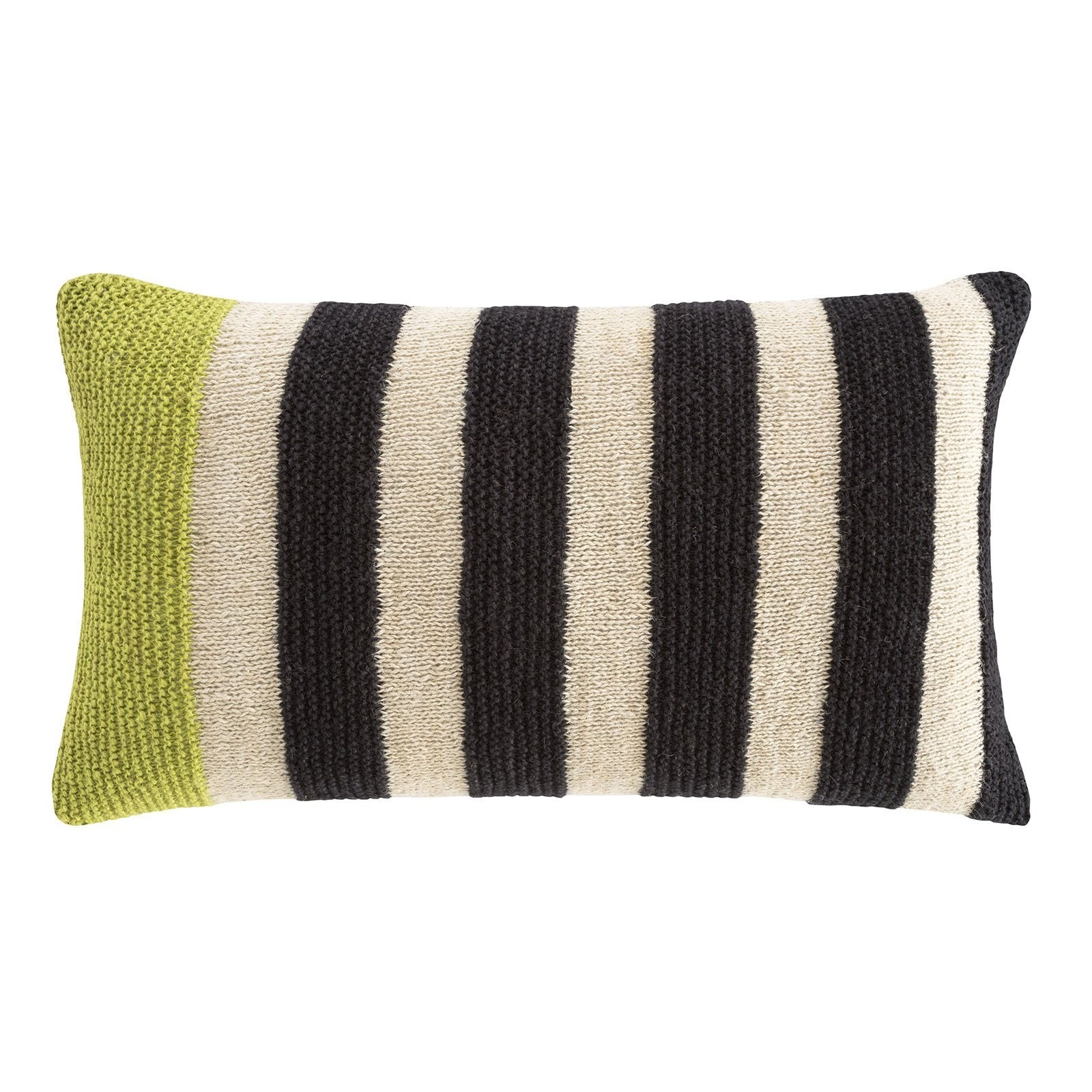 Gan Rustic Chic Geo Hand Knitted Pistachio Cushion