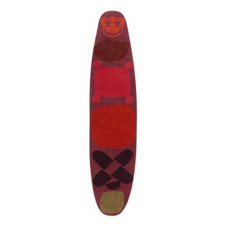 HAND TUFTED SURF RACE RUG RED
