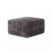 CANEVAS ABSTRACT SQUARE POUF CHARCOAL