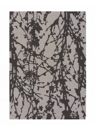HAND TUFTED BRANCH ALFOMBRA GRIS