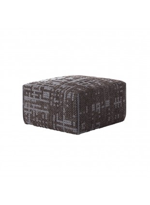 CANEVAS ABSTRACT PUF SQUARE CHARCOAL